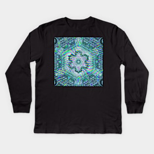 Metatronic Motion - Midnight Flux Wave Kids Long Sleeve T-Shirt